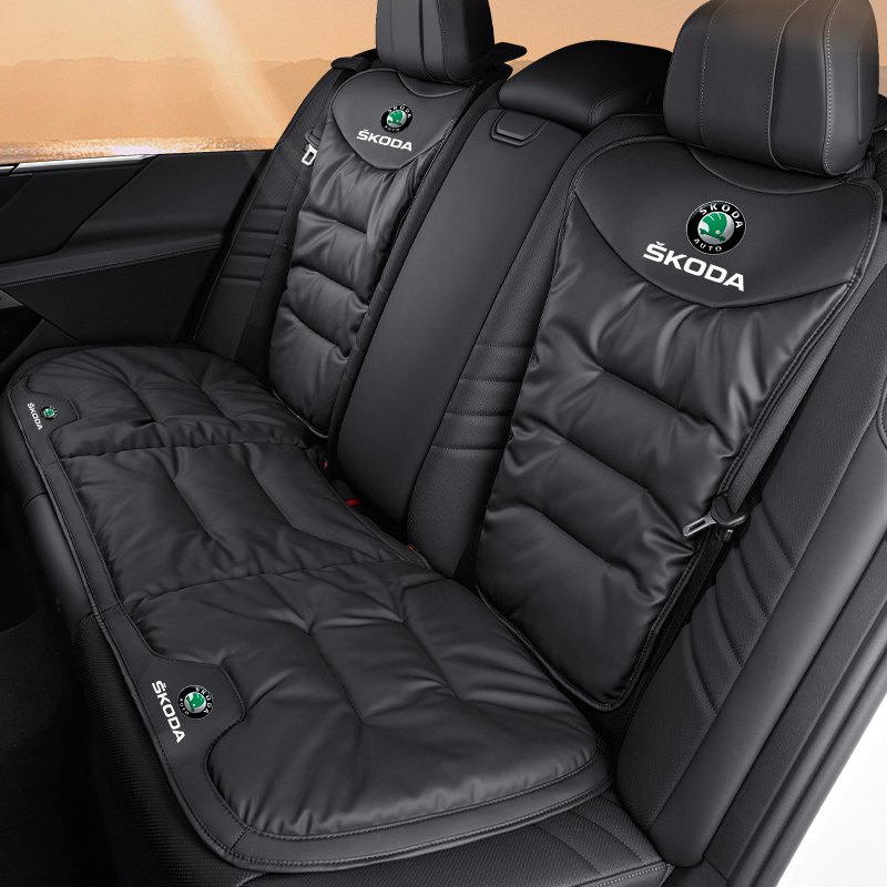 Velvet Cushion Cover - カーシートベルベットクッションレザー背もたれシートカバーアクセサリーシュコダオクタビアラピッドコディアックスーパーブ派生カロックファビアカム用