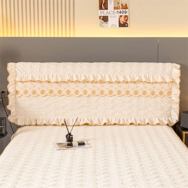 Velvet Cushion Cover - ポリエステル素材のミルクベルベット製ヘッドボード保護カバー、ヘッドボードクッションダストカバー、完全に包み込むような大きな背もたれ1枚。