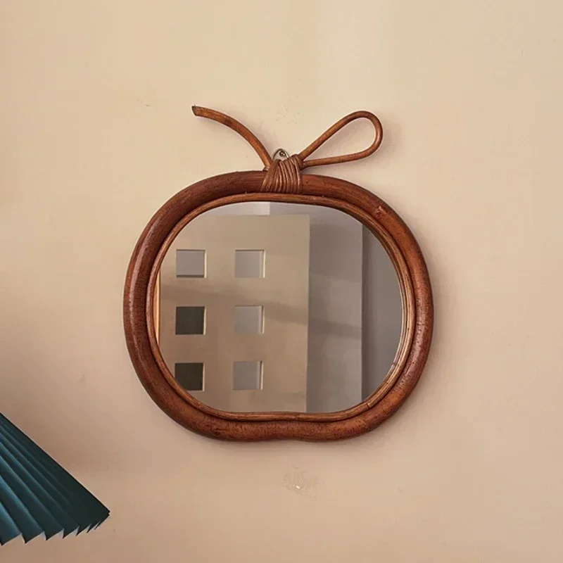 天然籐ラウンドバニティミラーリビングルームの壁の装飾化粧鏡籐 - Rattan Mirror Round のレビューと価格
