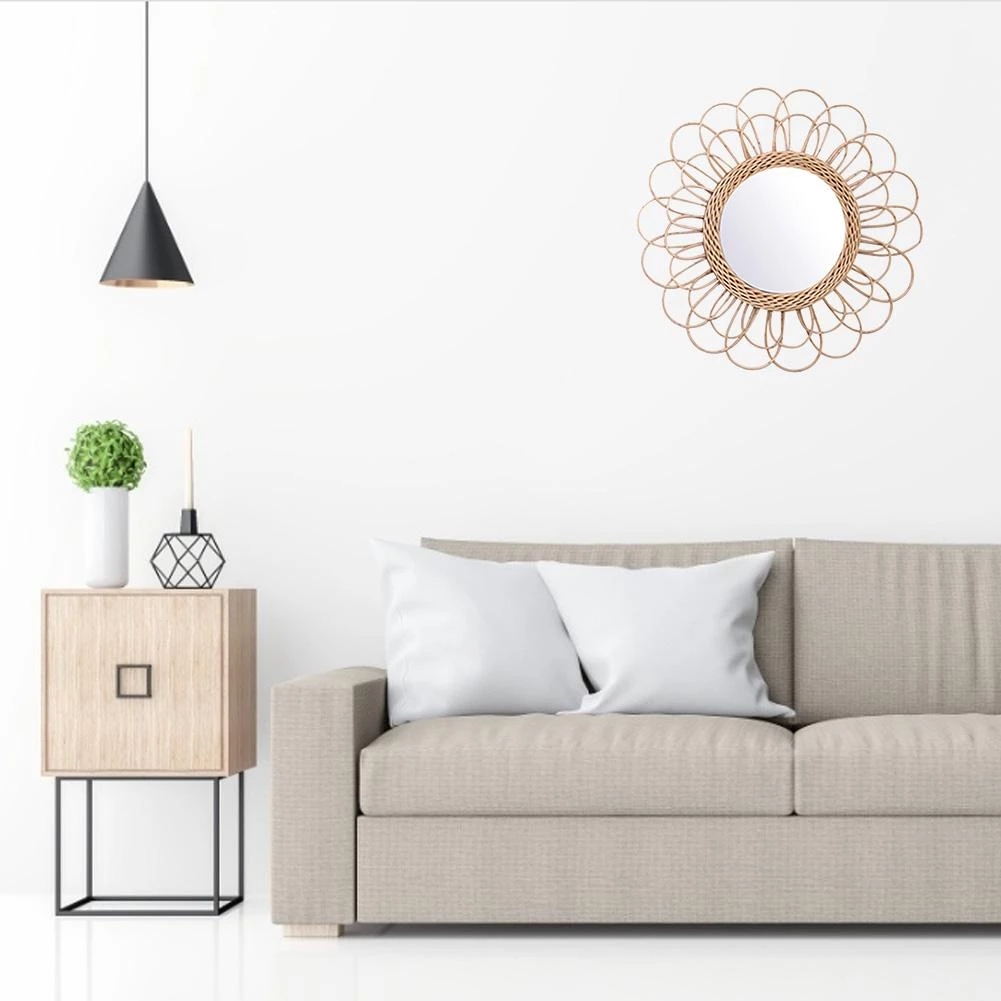 ラタンミラー　革新的なホームアート　丸型ミラー　リビングルー - Rattan Mirror Round のレビューと価格