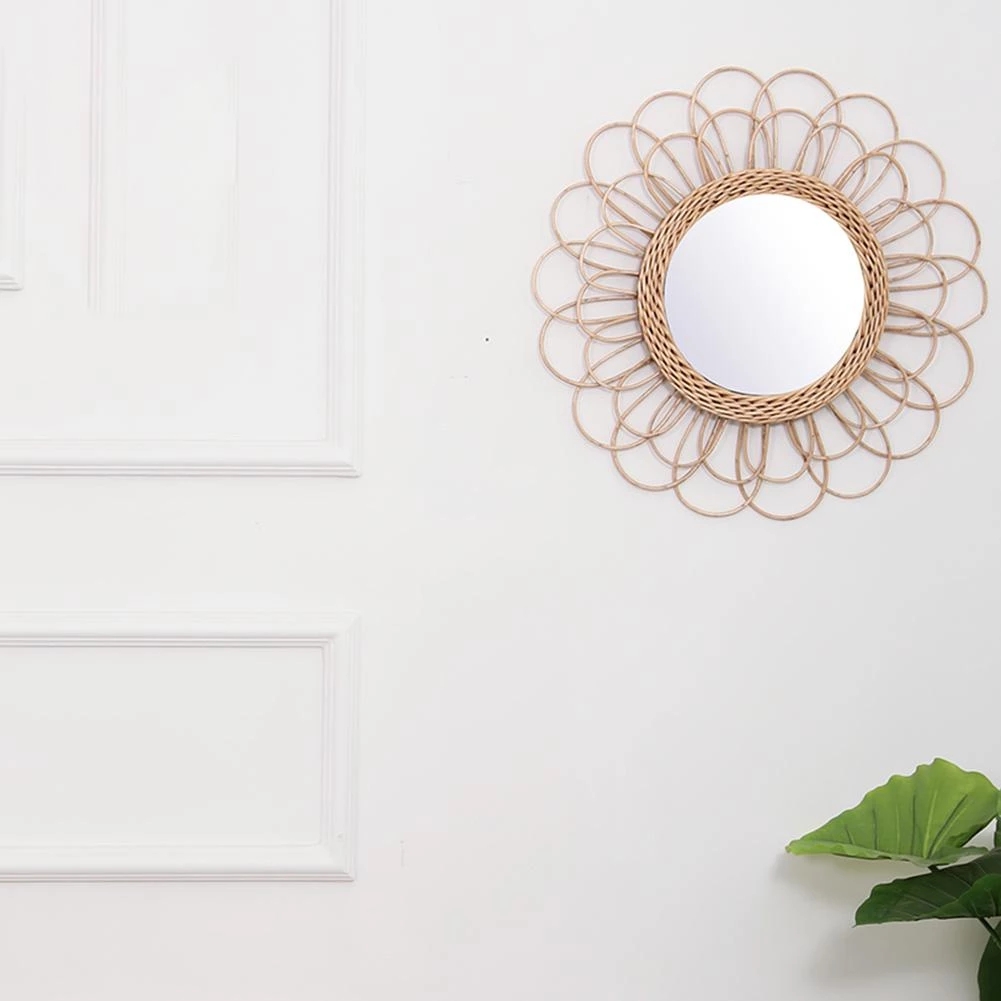 ラタンミラー　革新的なホームアート　丸型ミラー　リビングルー - Rattan Mirror Round のレビューと価格
