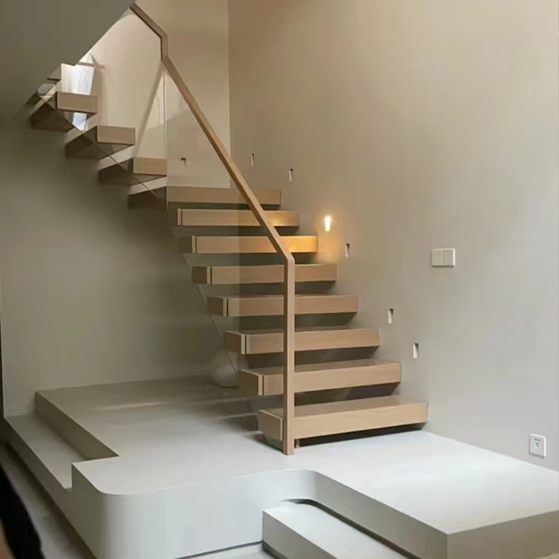 高品質デザインのプレハブアパート階段デザイン、内装木製踏板付 - Interior Design Build のレビューと価格