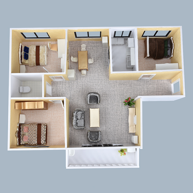 建築模型キット、家具付きのDIY住宅模型。砂場やジオラマ、イ - Interior Design Build のレビューと価格