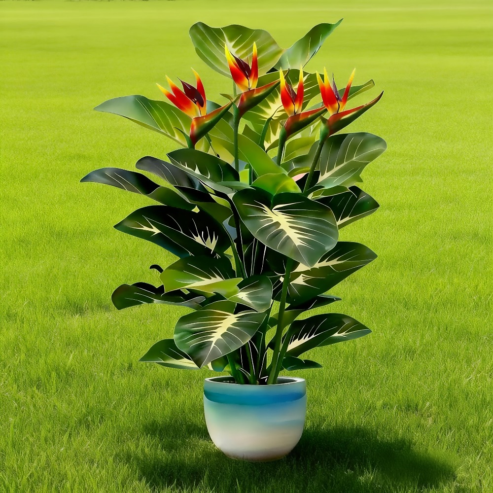 人工の極楽鳥花とポトスの植物、庭園、ショッピングセンター、ホ - Interior Design Office のレビューと価格