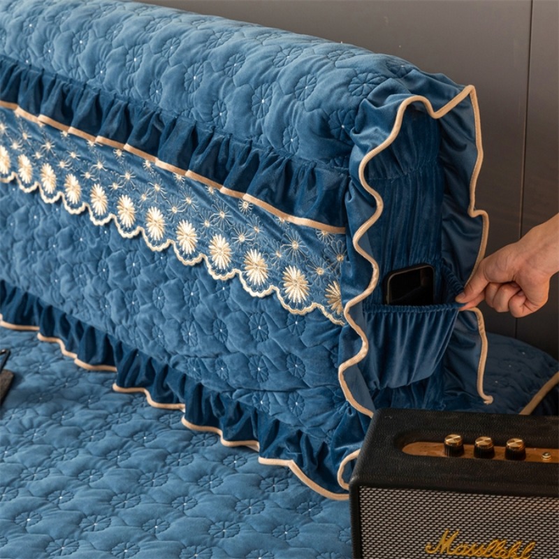 ポリエステル素材のミルクベルベット製ヘッドボード保護カバー、 - Velvet Cushion Cover のレビューと価格