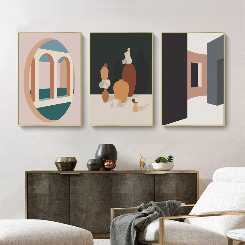 レトロなモランディの建設,キャンバス,芸術的なアニメのポスタ - Interior Design Build のレビューと価格