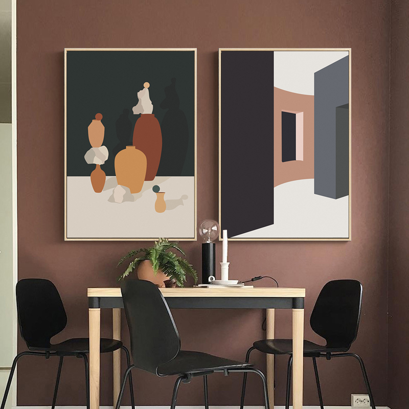 レトロなモランディの建設,キャンバス,芸術的なアニメのポスタ - Interior Design Build のレビューと価格