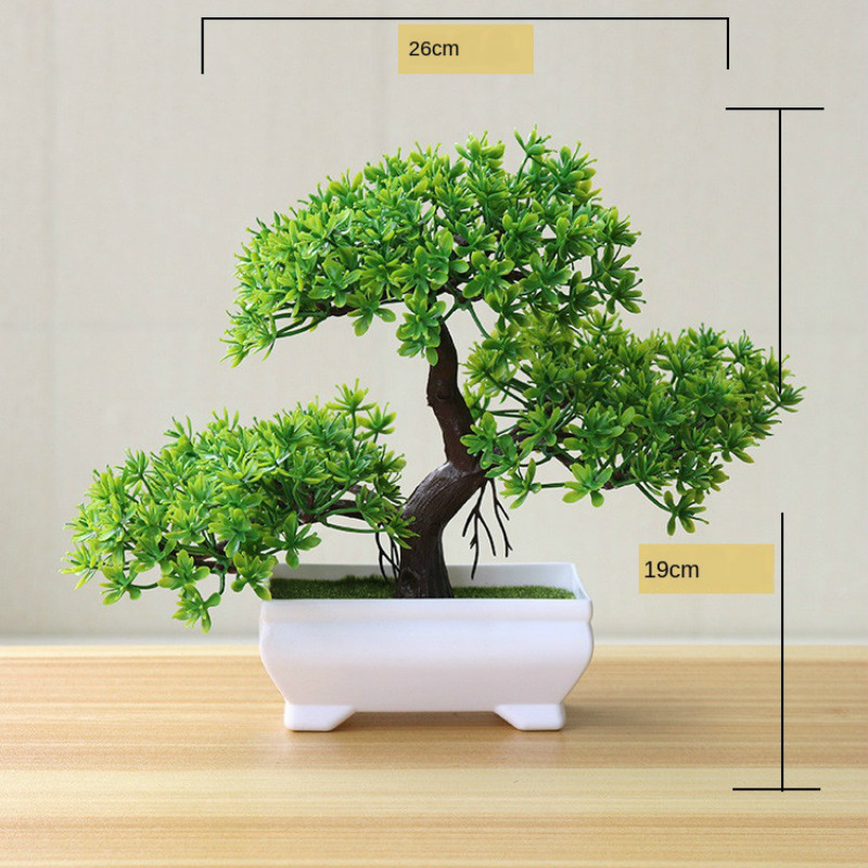 新緑人工植物盆栽小さな木草花鉢植え盆栽ハロウィン結婚式クリス - Interior Design Office のレビューと価格