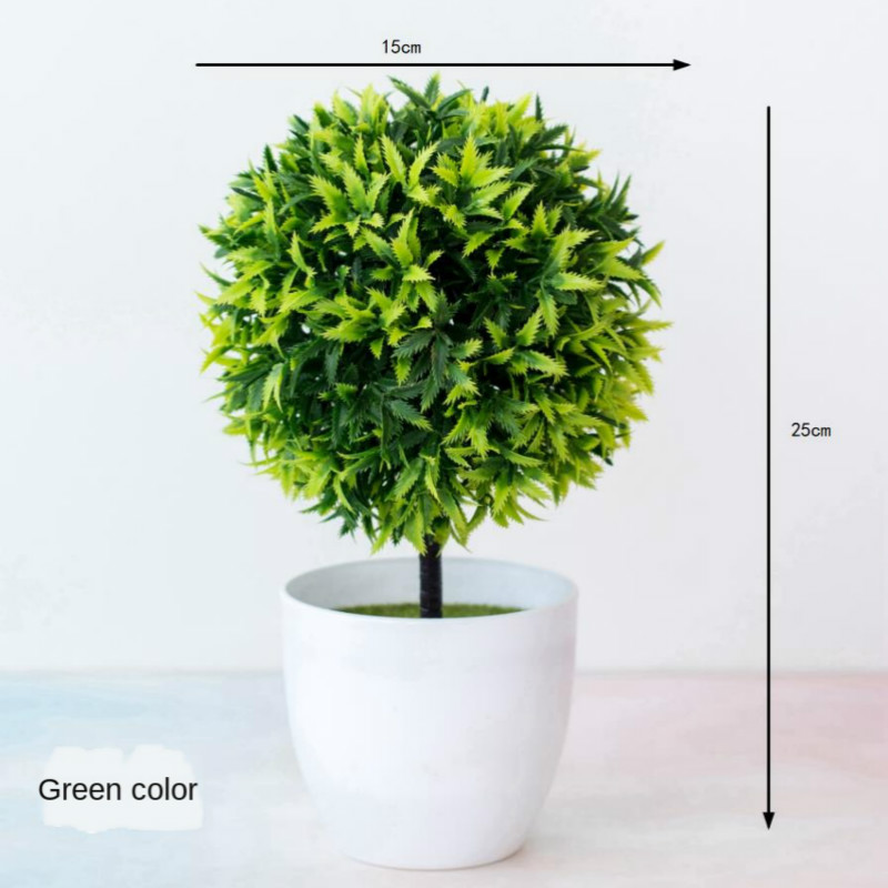 新緑人工植物盆栽小さな木草花鉢植え盆栽ハロウィン結婚式クリス - Interior Design Office のレビューと価格