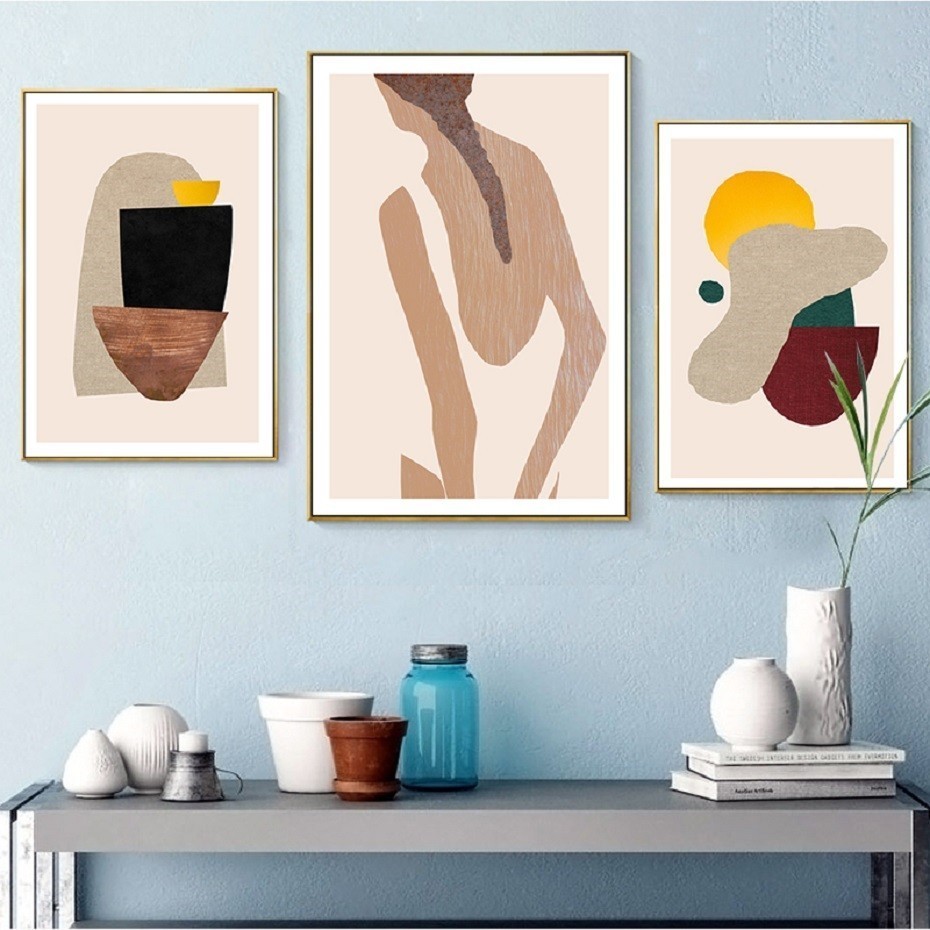 家のインテリアデザインのための幾何学的なキャンバス絵画、ポス - Interior Design York のレビューと価格